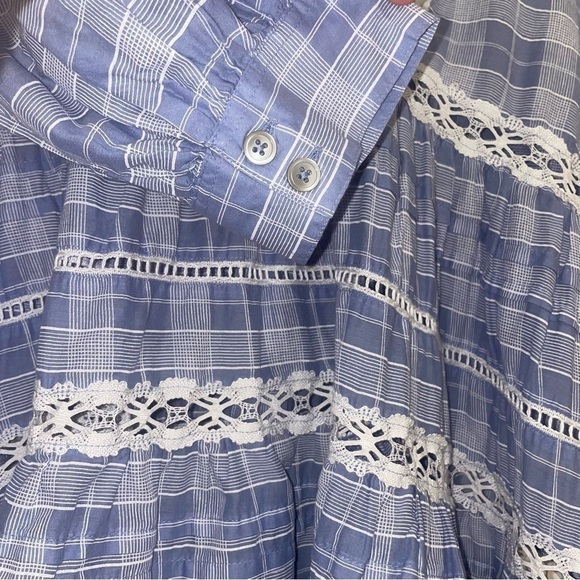 FREE People Time Out Lace Trim Tunic In Blue - Picture 8 of 10